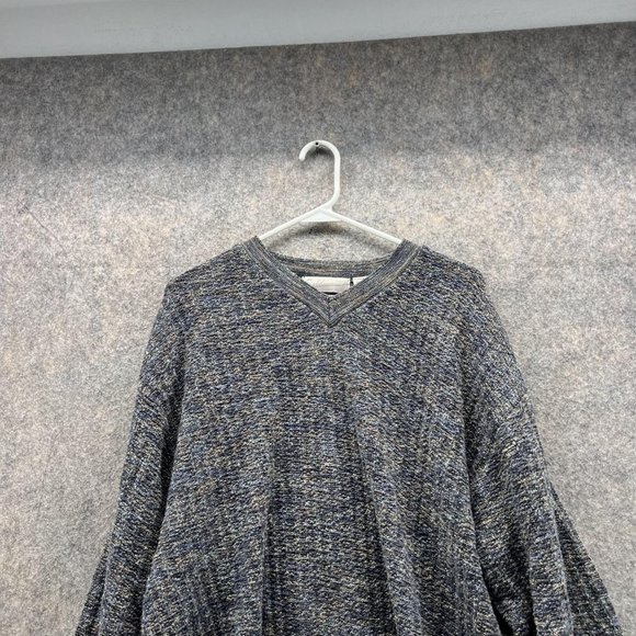 Fieldmaster Sweater Men Large Gray Pullover Sweatshirt USA Knitted Heather - Picture 2 of 11